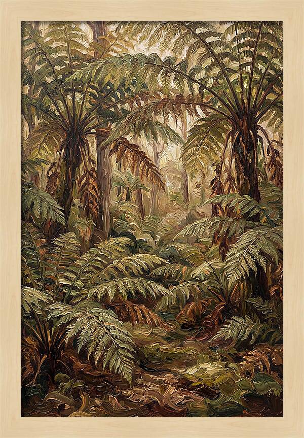 Fernery In Shaded Garden Corner