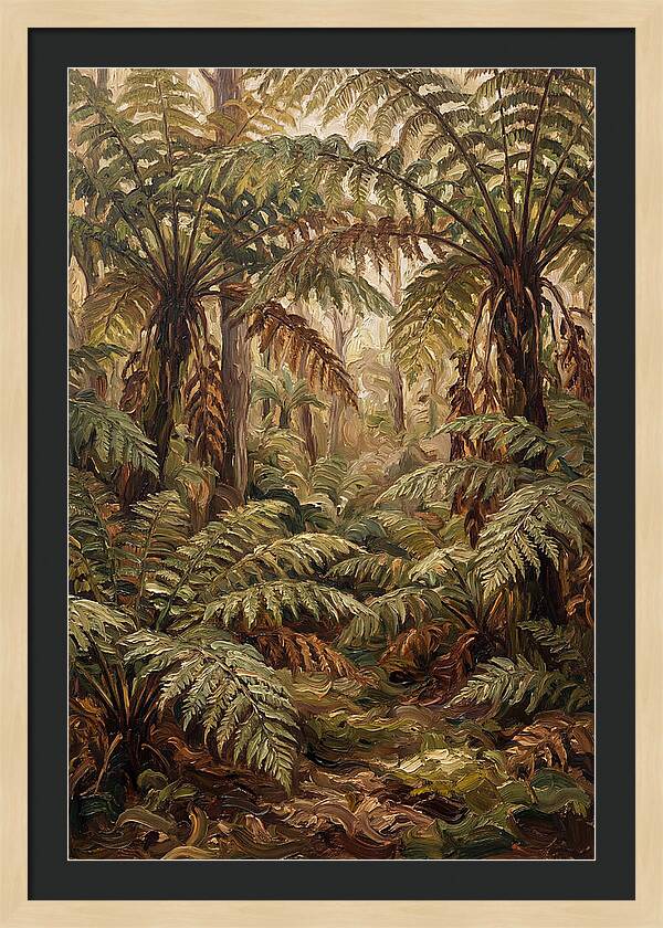 Fernery In Shaded Garden Corner