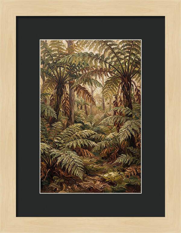 Fernery In Shaded Garden Corner