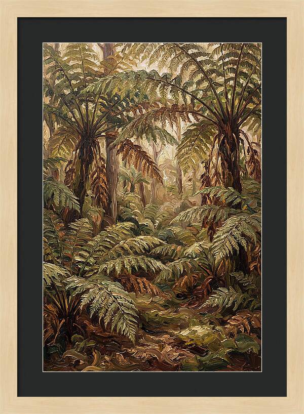 Fernery In Shaded Garden Corner