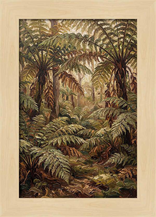 Fernery In Shaded Garden Corner