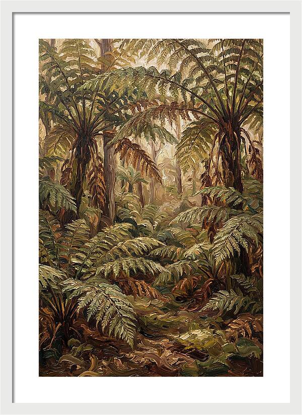 Fernery In Shaded Garden Corner