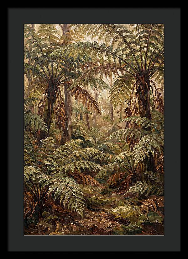 Fernery In Shaded Garden Corner