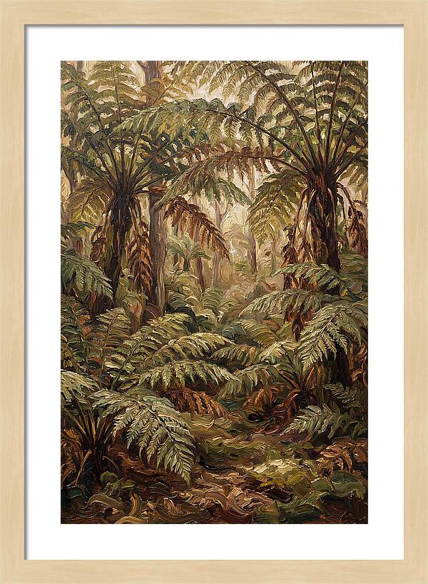 Fernery In Shaded Garden Corner