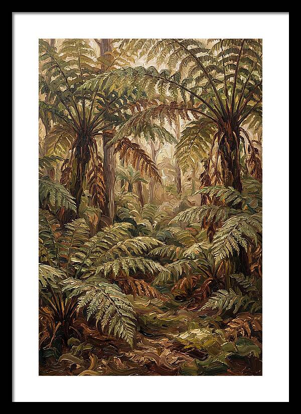 Fernery In Shaded Garden Corner