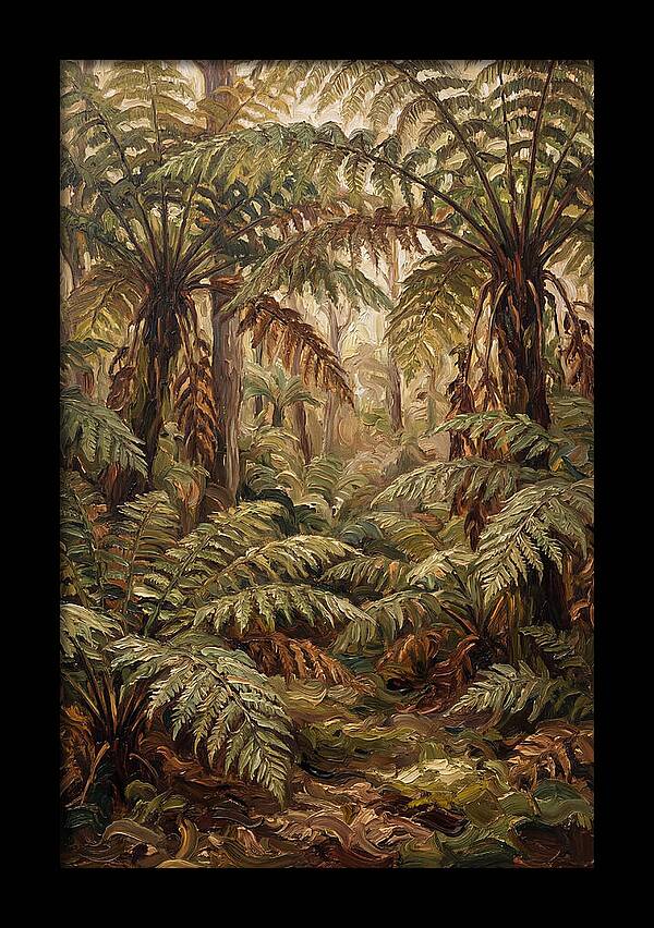 Fernery In Shaded Garden Corner