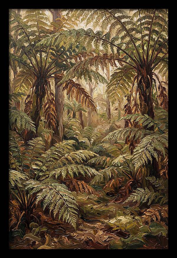 Fernery In Shaded Garden Corner