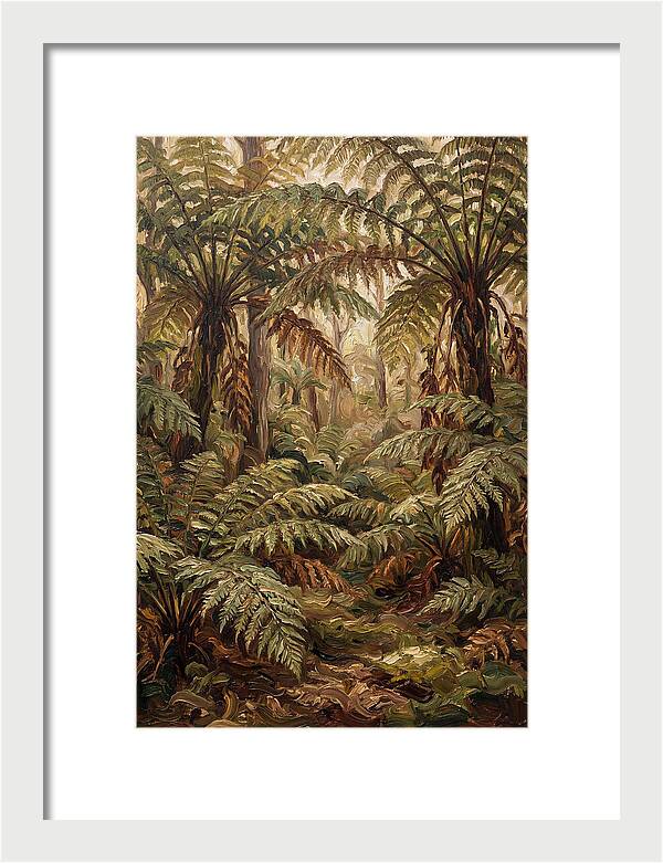 Fernery In Shaded Garden Corner