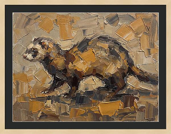 Ferret In Earthy Tones
