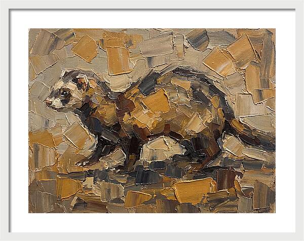 Ferret In Earthy Tones