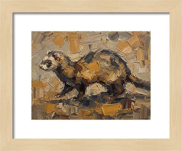 Ferret In Earthy Tones