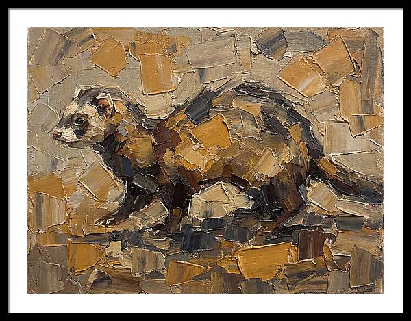 Ferret In Earthy Tones