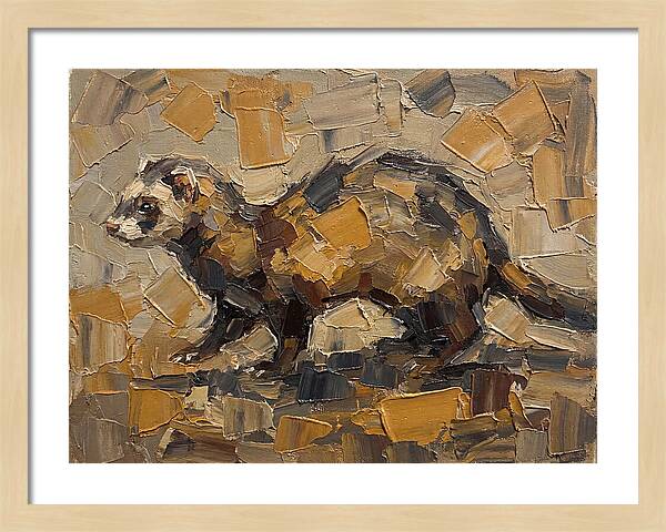 Ferret In Earthy Tones