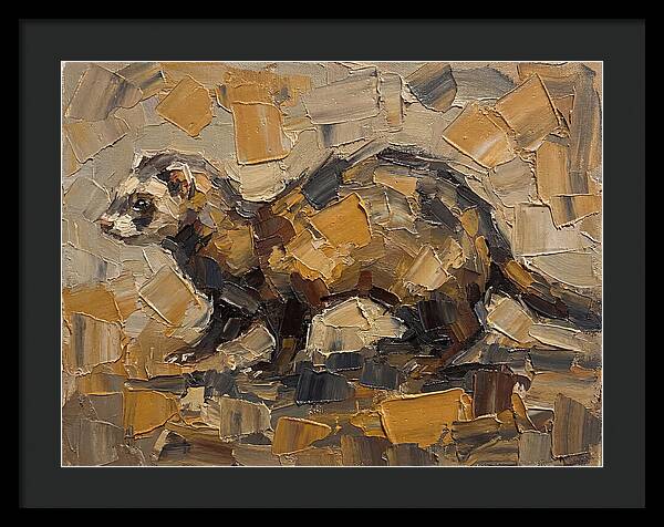 Ferret In Earthy Tones