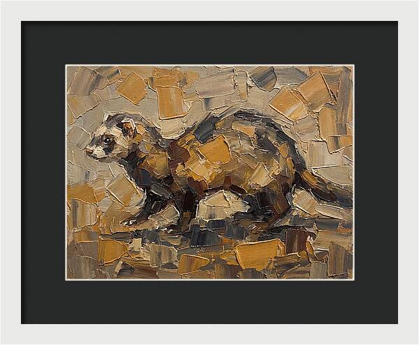 Ferret In Earthy Tones