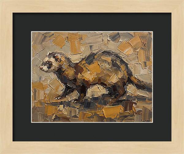 Ferret In Earthy Tones