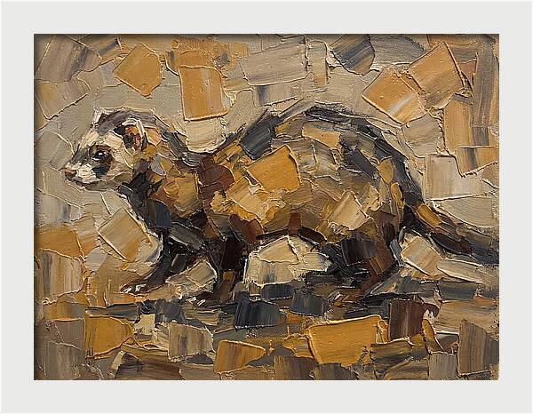 Ferret In Earthy Tones