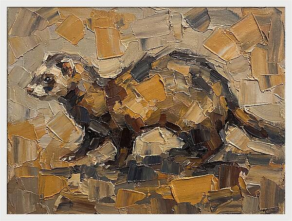 Ferret In Earthy Tones