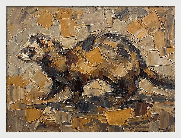 Ferret In Earthy Tones