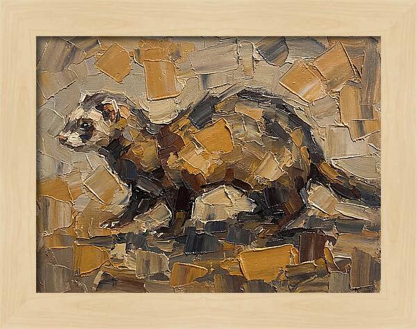 Ferret In Earthy Tones