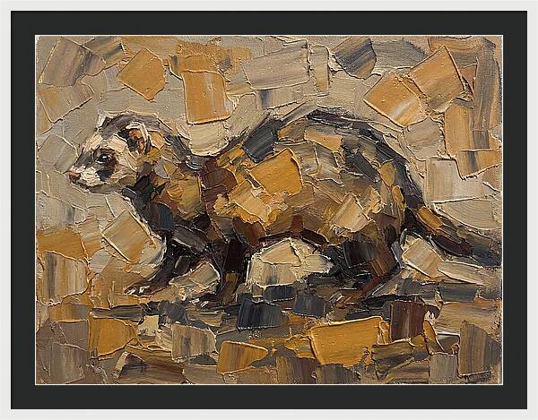 Ferret In Earthy Tones