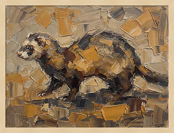 Ferret In Earthy Tones