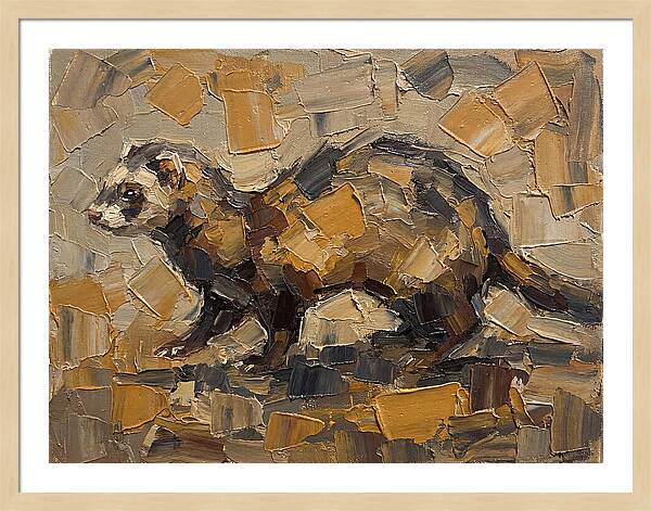 Ferret In Earthy Tones