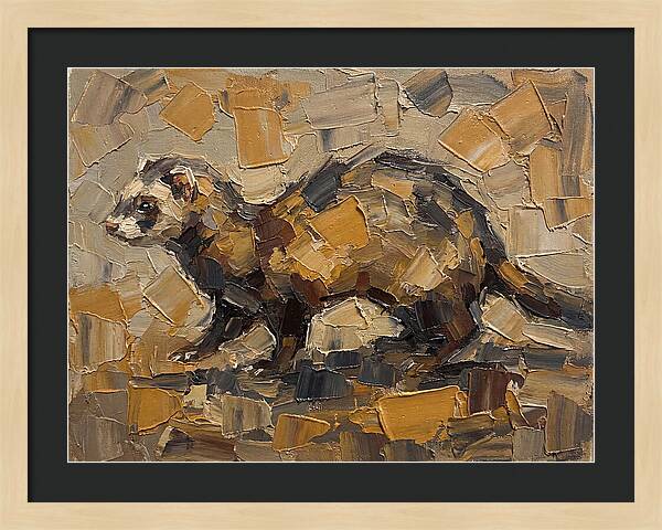 Ferret In Earthy Tones