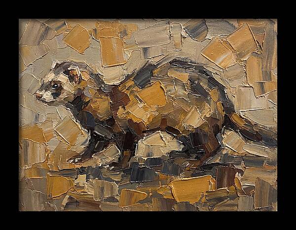 Ferret In Earthy Tones