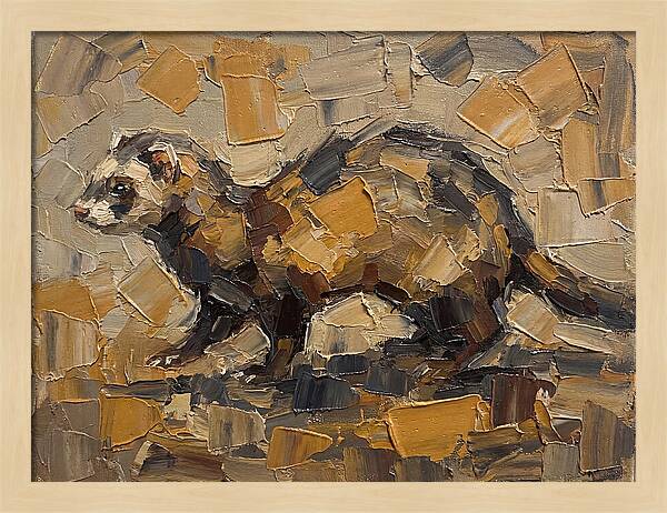 Ferret In Earthy Tones