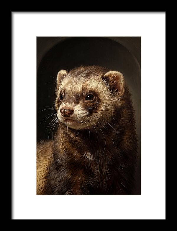 Ferret Portrait In Realism