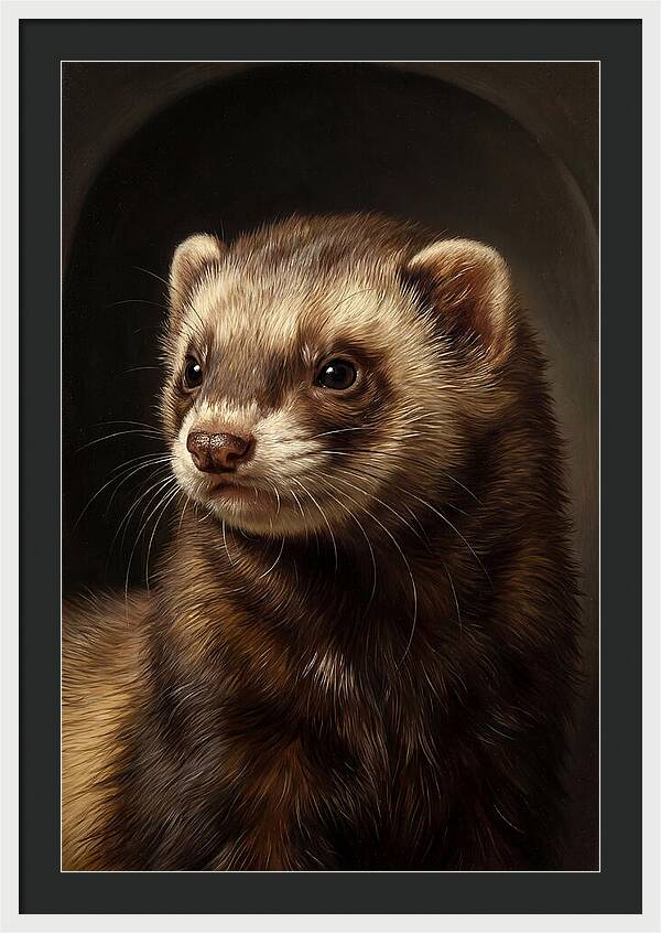 Ferret Portrait In Realism