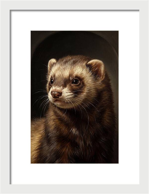 Ferret Portrait In Realism