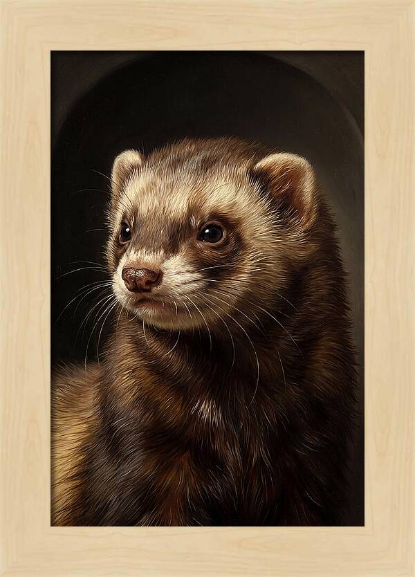 Ferret Portrait In Realism