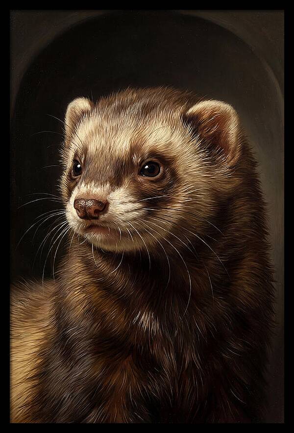 Ferret Portrait In Realism