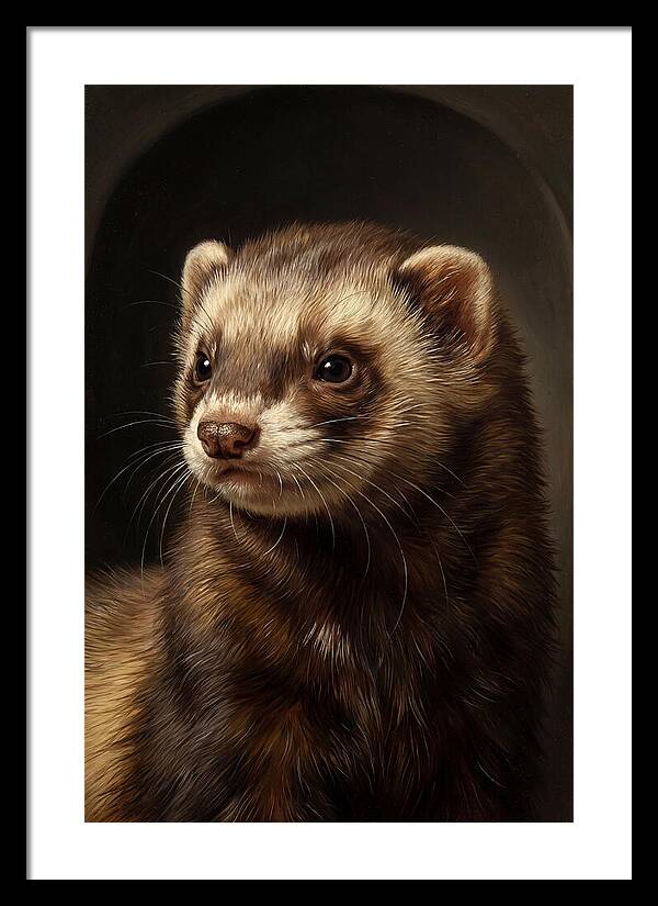 Ferret Portrait In Realism
