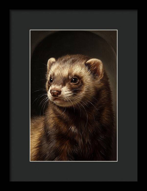Ferret Portrait In Realism