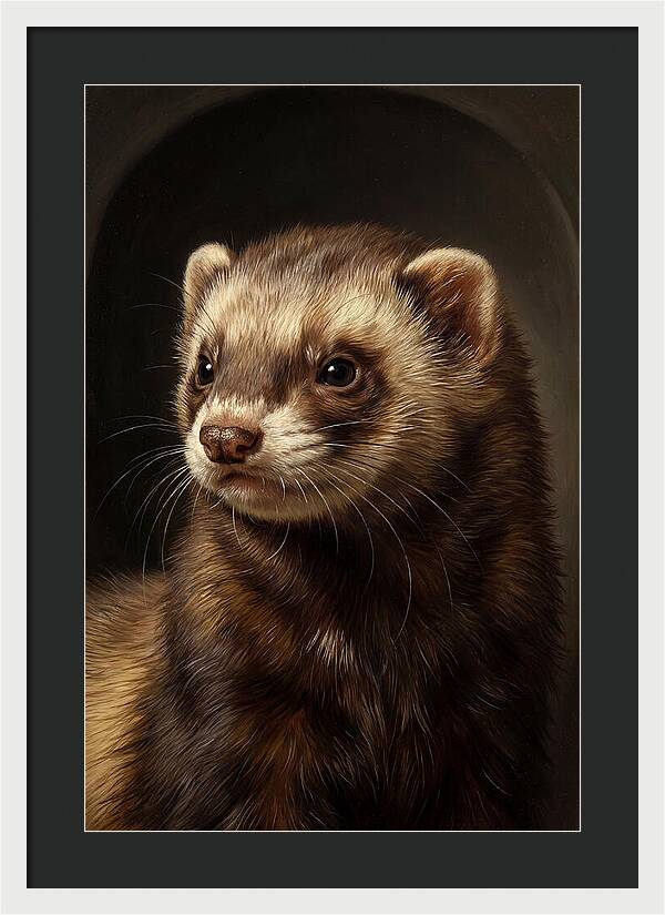 Ferret Portrait In Realism