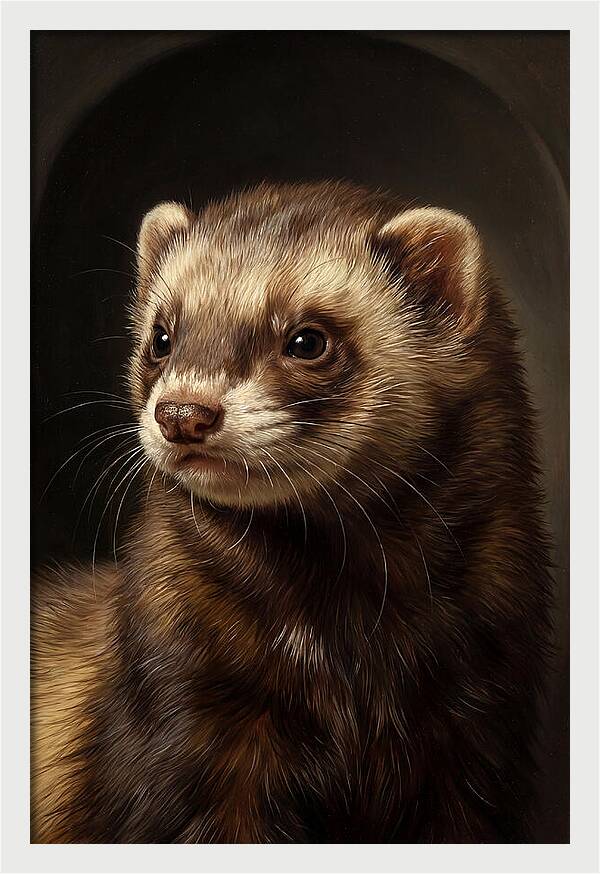 Ferret Portrait In Realism