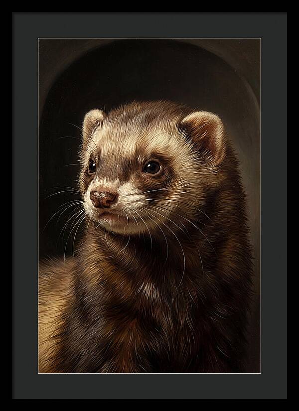 Ferret Portrait In Realism