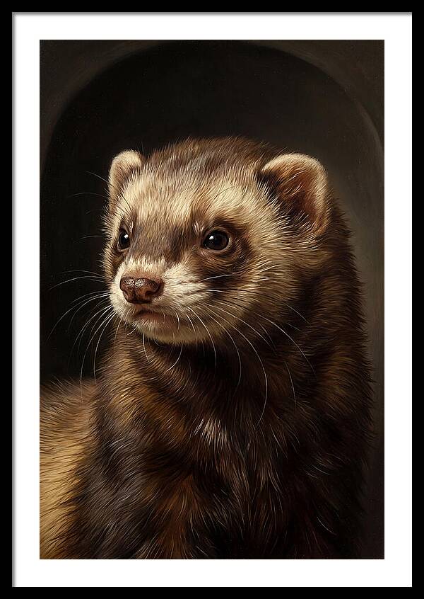 Ferret Portrait In Realism