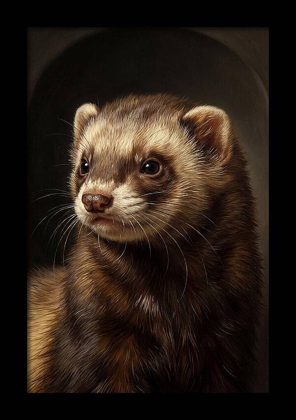 Ferret Portrait In Realism