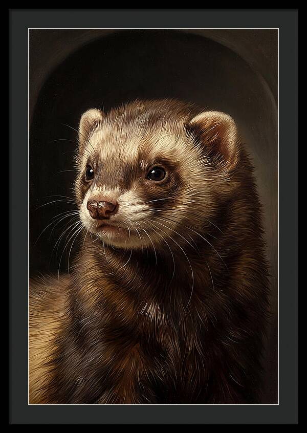 Ferret Portrait In Realism
