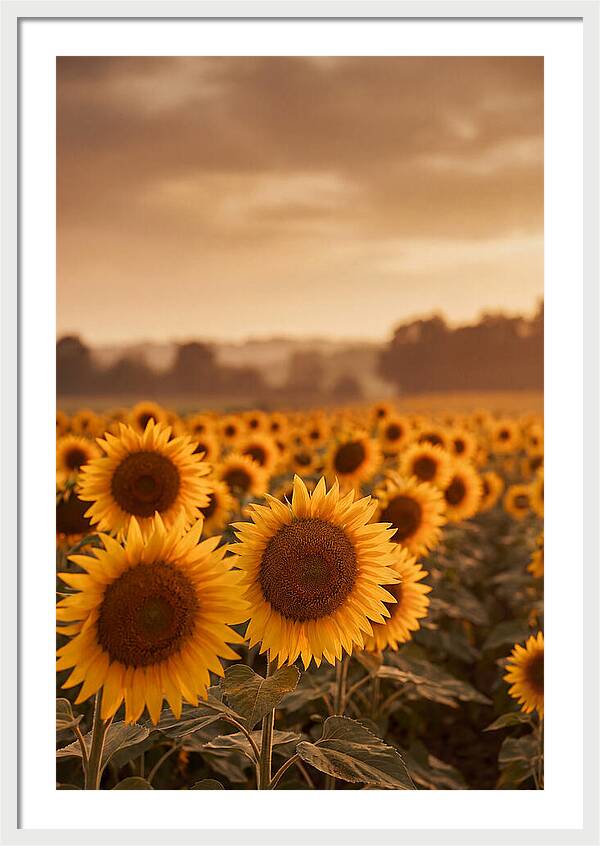 Field Of Golden Sunflowers