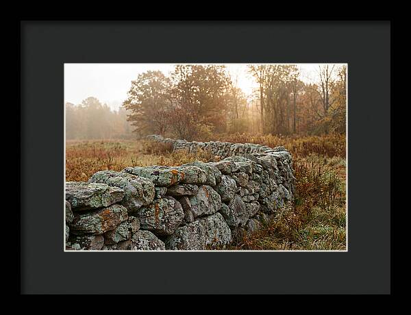 Fieldstone Wall Embraced By Autumn