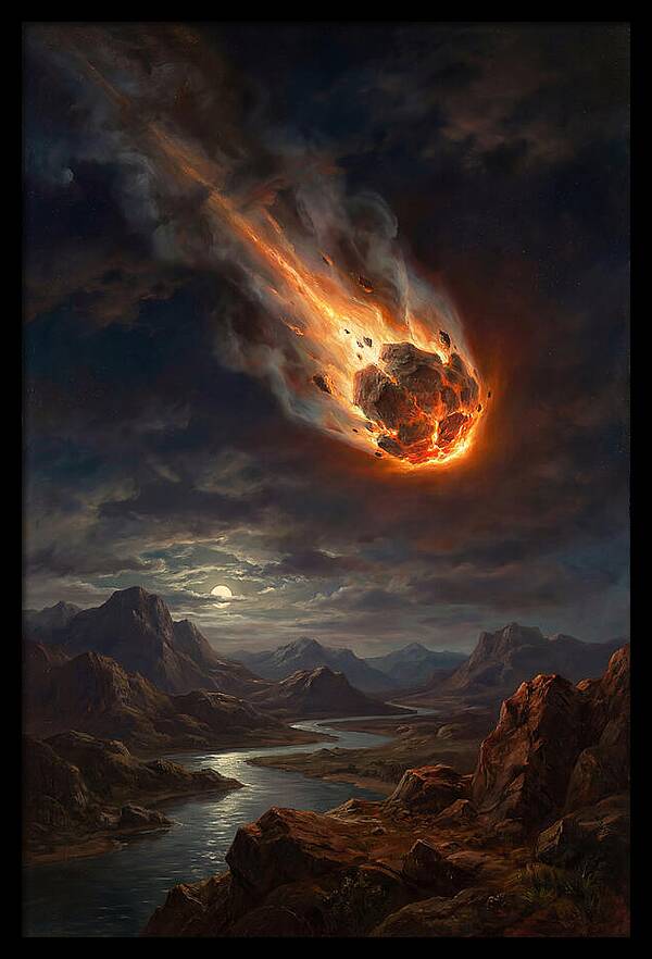 Fiery Descent Of The Meteor