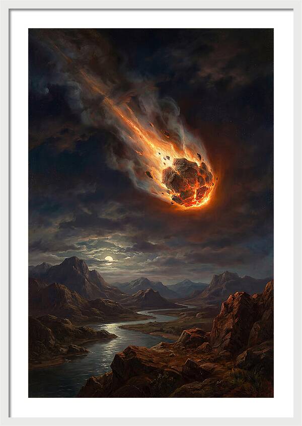 Fiery Descent Of The Meteor