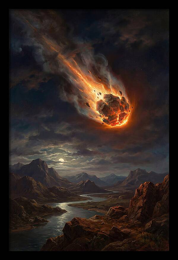 Fiery Descent Of The Meteor