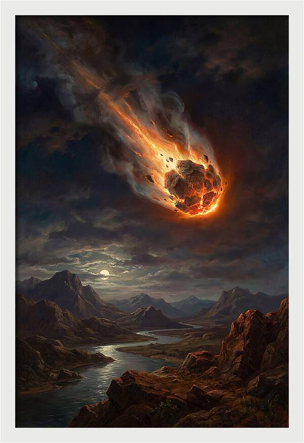 Fiery Descent Of The Meteor