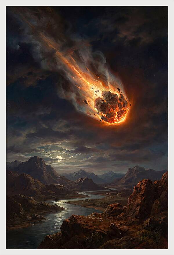 Fiery Descent Of The Meteor